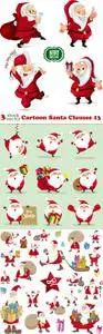 Vectors - Cartoon Santa Clauses 13