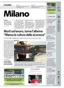 la Repubblica Milano - 7 Luglio 2018