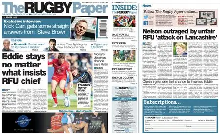 The Rugby Paper – October 14, 2018