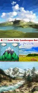 Vectors - Low Poly Landscapes Set