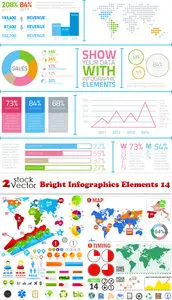 Vectors - Bright Infographics Elements 14