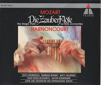 W.A. Mozart - Chor und Orchester des Opernhauses Zürich / Harnoncourt - Die Zauberflöte (1988) [repost, new rip]