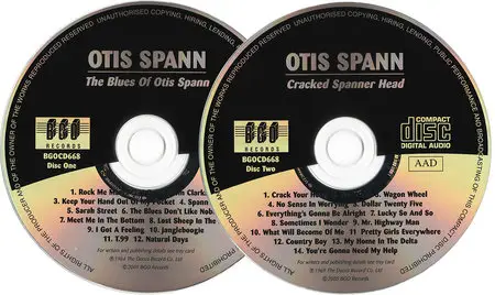 Otis Spann - The Blues Of Otis Spann (1964) & Cracked Spanner Head (1969) 2CDs Reissue 2005