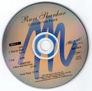 Ravi Shankar - Concert For Peace, Live At Royal Albert Hall, London (1993) {2CD Set, Moment Records MRCD1013 rel 1995}