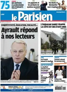 Le Parisien + Cahier Paris du Mardi 30 Octore 2012