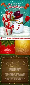 Vectors - Bright Christmas Backgrounds 5