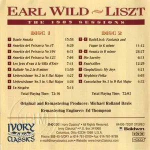 Earl Wild: Franz Liszt · The 1985 Sessions  [2 CD set] [New Links]