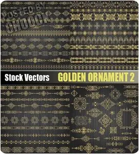 Golden ornament 2 - Stock Vector