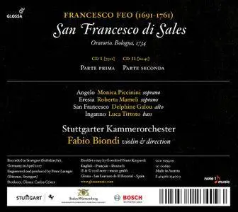 Stuttgarter Kammerorchester & Fabio Biondi - Feo: San Francesco di Sales (2018)