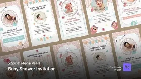 Baby Shower Invitation - Instagram Reel Template 46169537