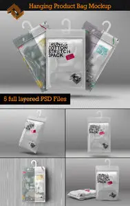 GraphicRiver - Hanging Storage Product Bag / Pouch Mockup