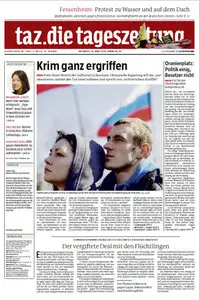 Tageszeitung TAZ vom 19 Maerz 2014