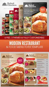 GraphicRiver Modern Restaurant Food Menu Flyer Template