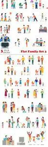 Vectors - Flat Family Set 3