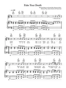 Fake your death - My Chemical Romance (Piano-Vocal-Guitar (Piano Accompaniment))