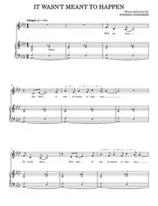 It Wasn't Meant To Happen - Gypsy Musical, Stephen Sondheim (Piano Vocal)