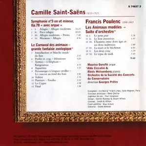 Saint-Saens: Symphony no 3, Carnival; Poulenc / Pretre, Durufle, Ciccolini (2001)