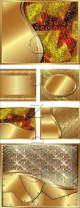 Vector Set Gold Backgrounds