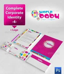GraphicRiver World Baby Corporate Identity Package