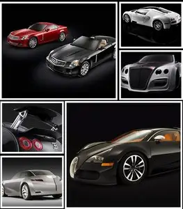 Cars on Black Background Wallpapers Pack