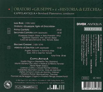 Bernhard Pfammatter, CapellAntiquA - Luigi Rossi: Giuseppe; Giacomo Carissimi: Ezechia (2000)