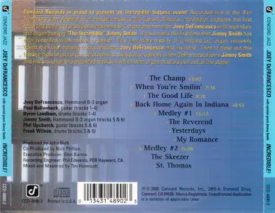 Joey DeFrancesco & Jimmy Smith - Incredible! (2000)