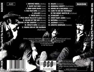 Tom Rush: Tom Rush (1970) & Wrong End Of The Rainbow (1970) [1997, BGO Records, BGOCD361]