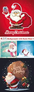 Vectors - Backgrounds with Santa Claus 7