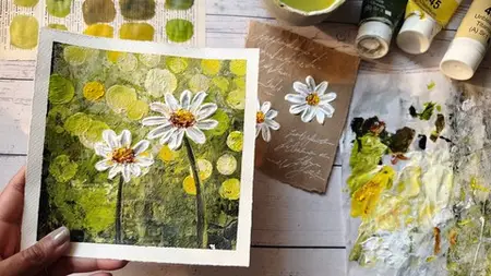 The Dance Of Daisies: Easy Daisy Flower Painting In Acrylics