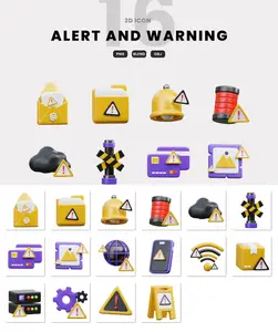 EE - Alert and Warning 3D icons 3EATZXT