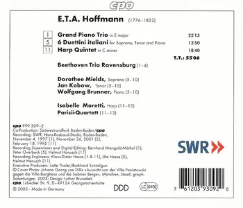 Beethoven Trio Ravensburg, Parisii-Quartett - E.T.A. Hoffmann: Chamber Music (2003)