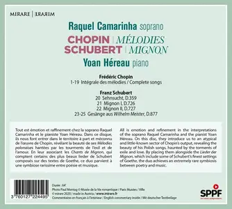 Raquel Camarinha, Yoan Héreau - Frédéric Chopin: Mélodies; Franz Schubert: Mignon (2021)