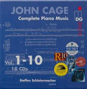John Cage - Complete Piano Music, Vols. 1-10 - Steffen Schleiermacher (2004) {18CD Set MDG 613 1731-2 rec 1997-2002}