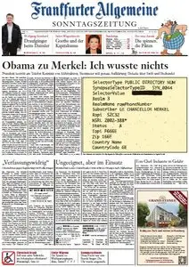 Frankfurter Allgemeine Zeitung am Sonntag, 27. Oktober 2013
