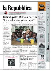 la Repubblica - 22 Novembre 2018