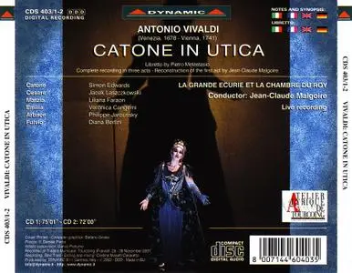 Jean-Claude Malgoire, La Grande Ecurie et la Chambre du Roy - Vivaldi: Catone in Utica (2002)