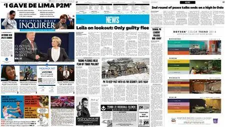 Philippine Daily Inquirer – October 11, 2016