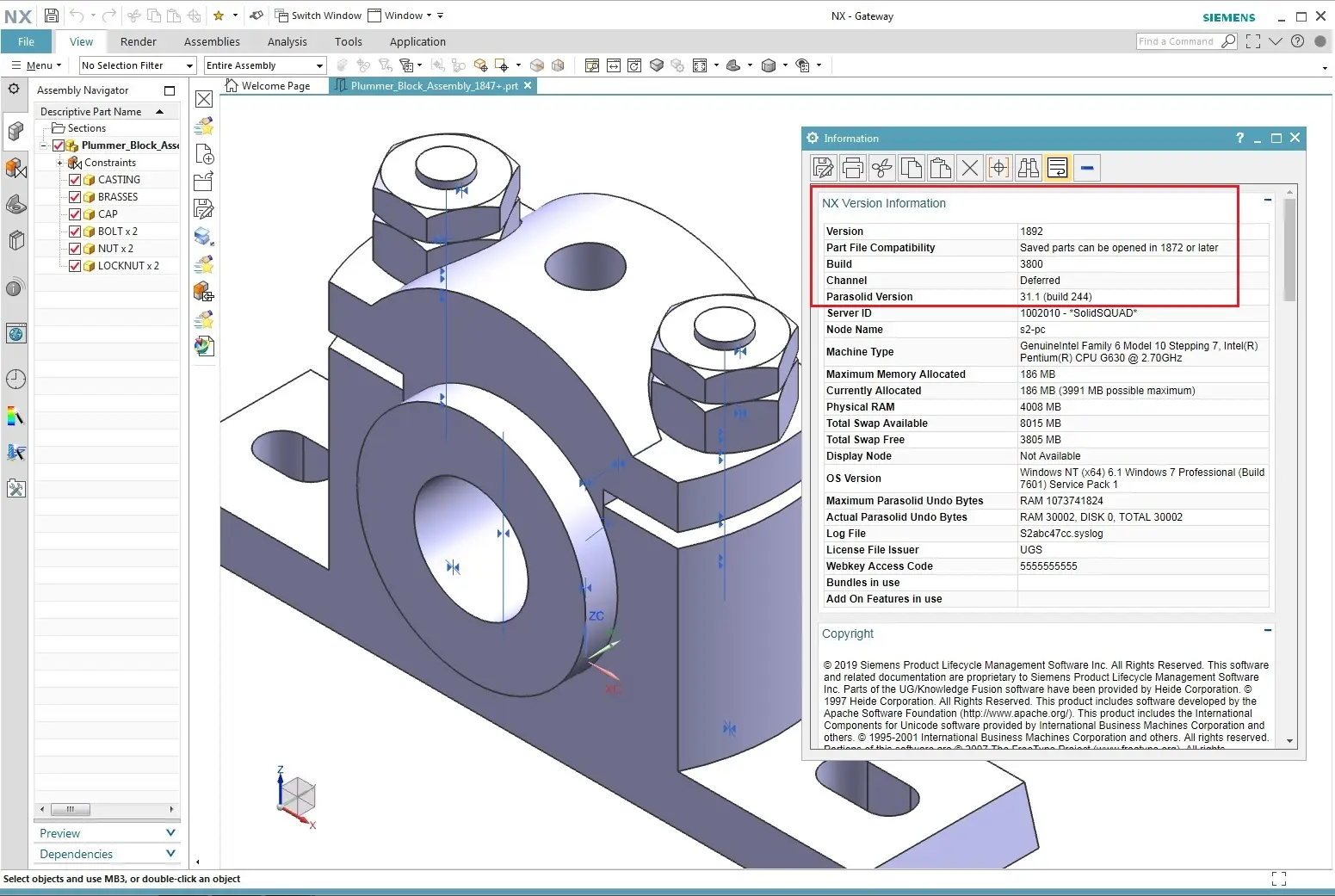 Siemens NX 1892.3800 (1872 Series)