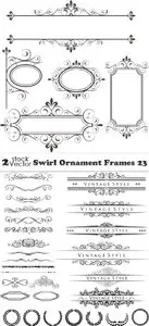 Vectors - Swirl Ornament Frames 23