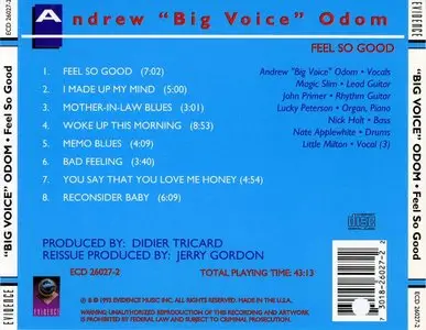Andrew 'Big Voice' Odom - Feel So Good - 1993