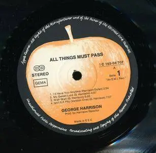 George Harrison – All Things Must Pass (1970) [3LP Box Set, Vinyl Rip 16/44 & mp3-320 + DVD] Re-up