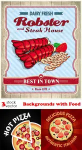 Vectors - Backgrounds with Food