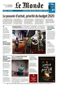 Le Monde du Dimanche 15 et Lundi 16 Septembre 2019