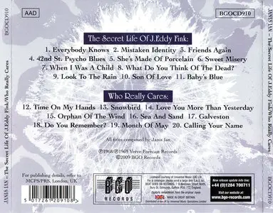 Janis Ian - The Secret Life of J. Eddy Fink (1968) + Who Really Cares (1969) 2 LP in 1 CD, Remastered Reissue 2009