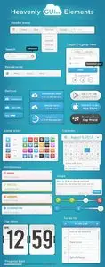 GraphicRiver Heavenly GUI Kit Elements