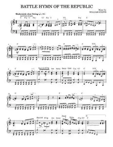 Battle Hymn Of The Republic [Jazz version] - William Steffe (1856), Arr.:  James E. Greenleaf, C. S. (Piano Solo)