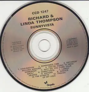 Richard & Linda Thompson - Sunnyvista (1979) {Chrysalis CCD 1247}