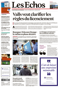 Les Echos du Lundi 15 Février 2016