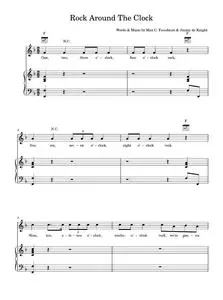 Rock Around The Clock - Bill Haley, Bill Haley & His Comets (Piano-Vocal-Guitar (Piano Accompaniment))