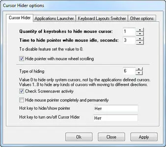 SoftEXE Cursor Hider 1.6.6.7